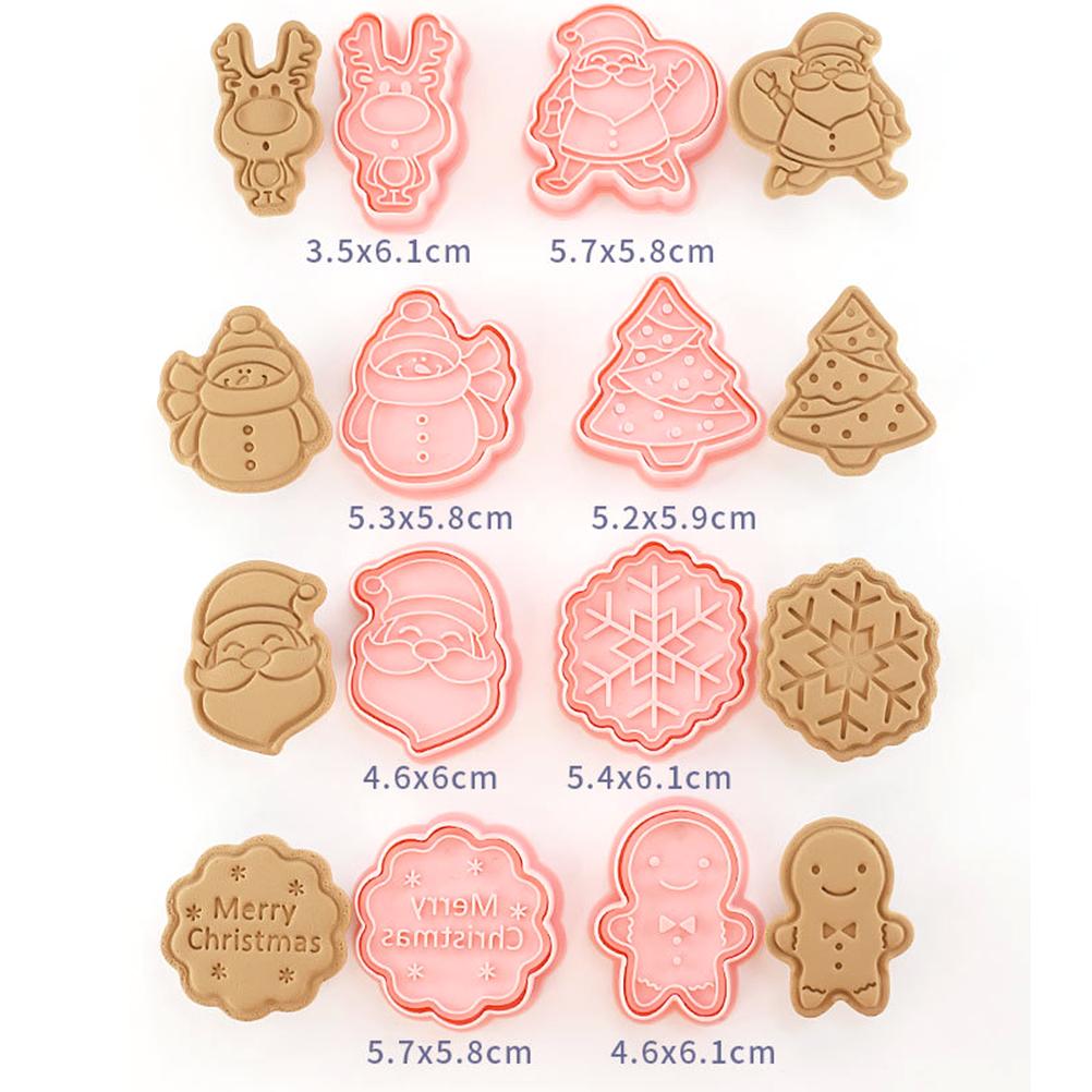 /Набор рождественских тематических формочек Санта-Клаус, рождественская елка, 3D-форма для печенья, форма для выпечки, инструменты для украшения, форма для выпечки