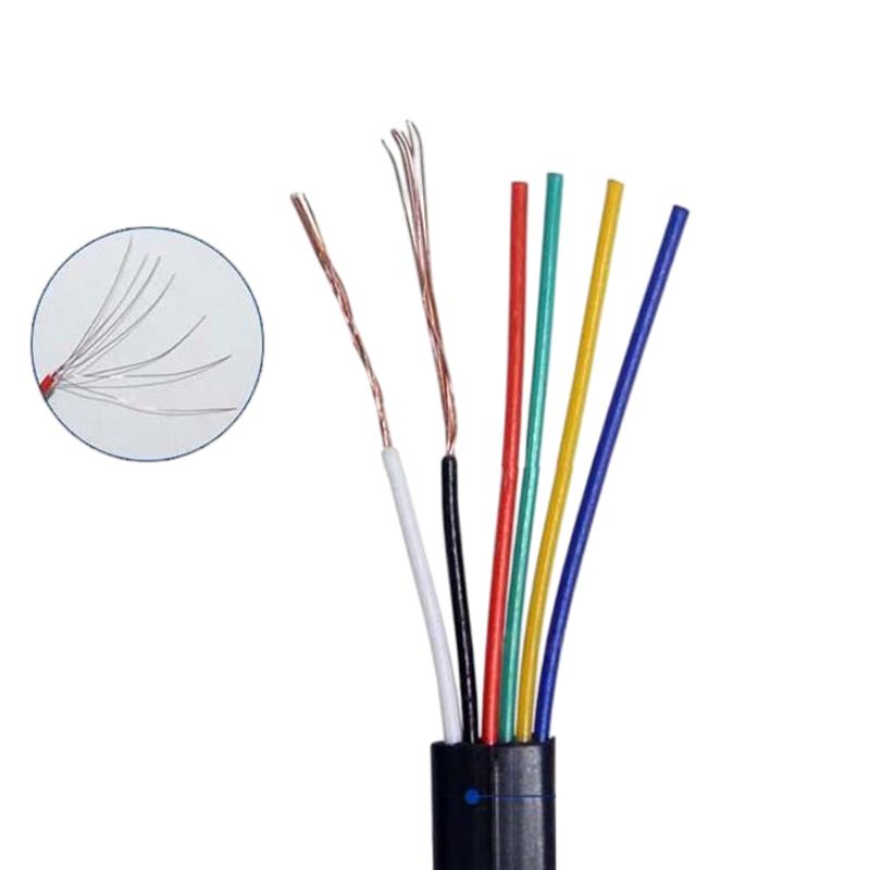 6P6C Telephone Cable Pure Copper 6 Core 6P6C RJ11 RJ12 for Telephone Audio Signal Cord Automotive Amplifier Wire Extension Cable