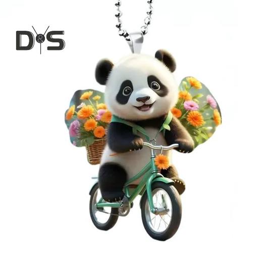 Рождественский акриловый кулон в виде кошки на автомобиль с ремешком на шнурке, милый брелок для ключей на рюкзак, подвесное украшение для зеркала автомобиля