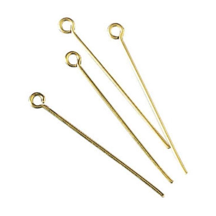 Chevilles à remmailler, 0,6 mm 35mm, 15 pces , or