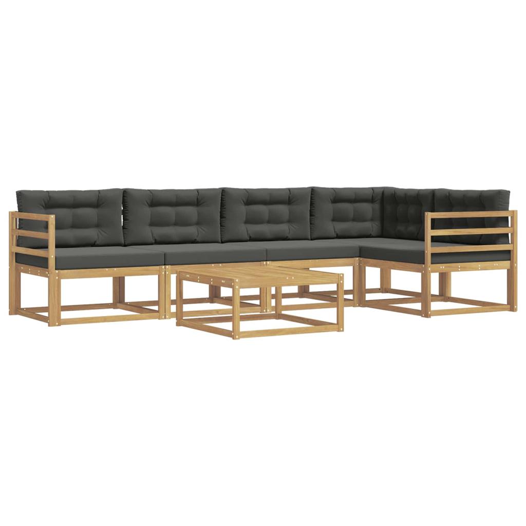 Outdoor Sofa Set 6 pcs White and Anthracite 79 x 79 x 37 cm