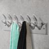 Coat Rack - vidaXL - Clothes Hooks - Aluminum - Silvery - 6 Hooks