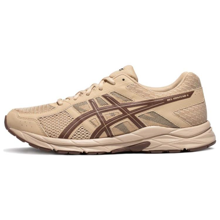 Asics Gel-Contend 4 Cushioning Fabric Synthetic Leather Low-Top Casual Running Shoes Men Sneaker Khaki T8D4Q-204
