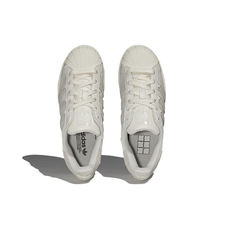 Adidas Оригинальные кожаные кроссовки Superstar Удобные низкие кроссовки Унисекс Белый Серый HP2069