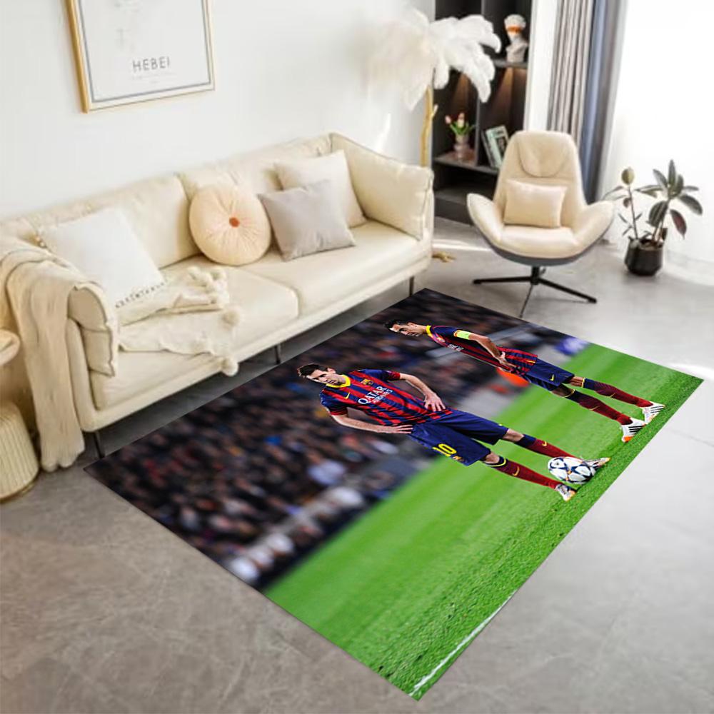 Brazilian Soccer Player Gesturing. Area Rug Design for Living Rooms Balcony Dormitory Bedrooms Anti-slip Rug Anime Office Decor Spiritual Gift