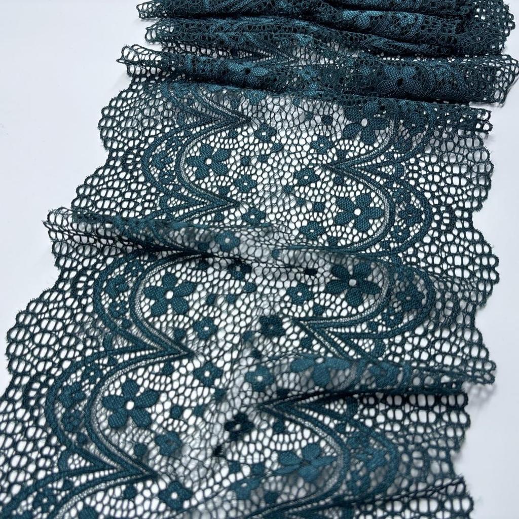 (13 Colors) Scallopped Elastic Spandex Sewing Lace Fabric for Lingerie, Bra, Underwear, Garment, Wedding Dress & Crafting