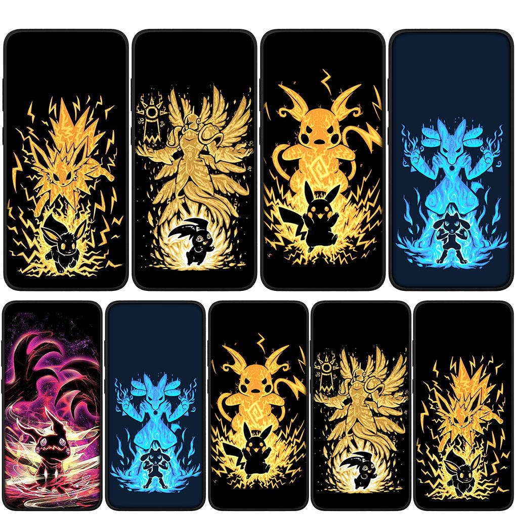 Чехол для iPhone 16 15 Xiaomi Redmi Note 14 13 12 11 Pro Max X 8 9 16e Samsung Galaxy S25 S24 S23 Moto OPPO Huawei Lovely Pokemon Pikachu Phone Case