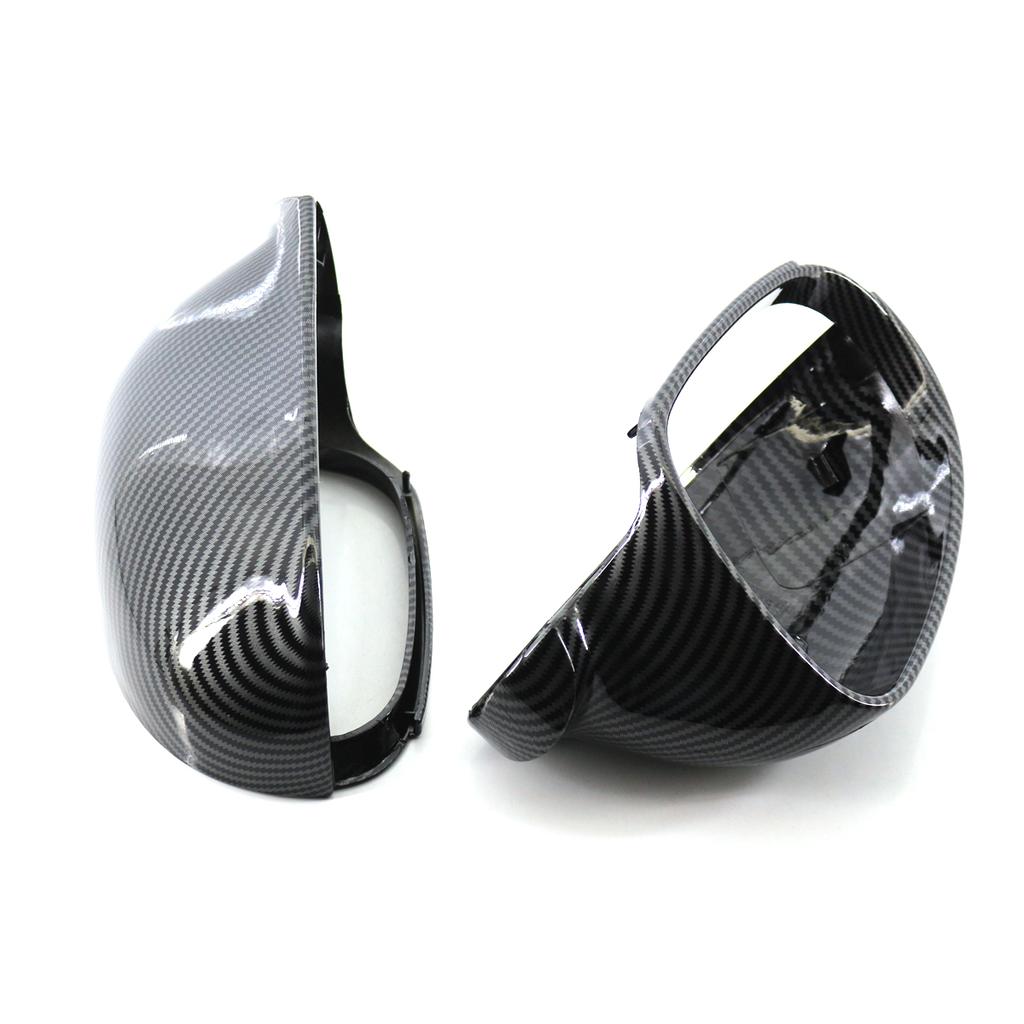 1 Pair Auto Replacement RearView Mirror Case Caps Side Wing Mirror Cover Carbon Fiber Style For VW Golf 5 MK5 Jetta
