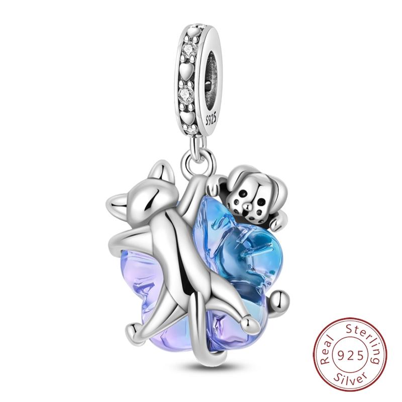 Shining 925 Silver Zircon Inlaid with Winter Designer Charms Beads Fit Wedding and Festival DIY Fine Jewelry Gifts