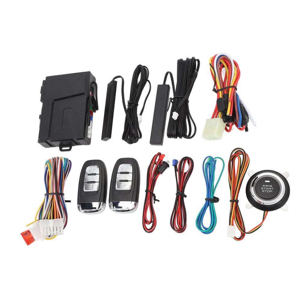 Система сигнализации без ключа для автомобиля, улучшенная безопасность, кнопка запуска, комплект системы дистанционного запуска для 12 В топлива