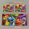 3pc Cartoon Colorful Dinosaur Duvet Covers Comfortable Bedding Fabric Soft And Breathable Includ (Duvet Cover* 1+Pillowcases*2)