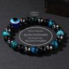 Triple Protection Bracelet  Blue Tigers Eye Black Bile Obsidian Evil Eye Beaded Bracelet Handmade Stretch Beaded Bracelets