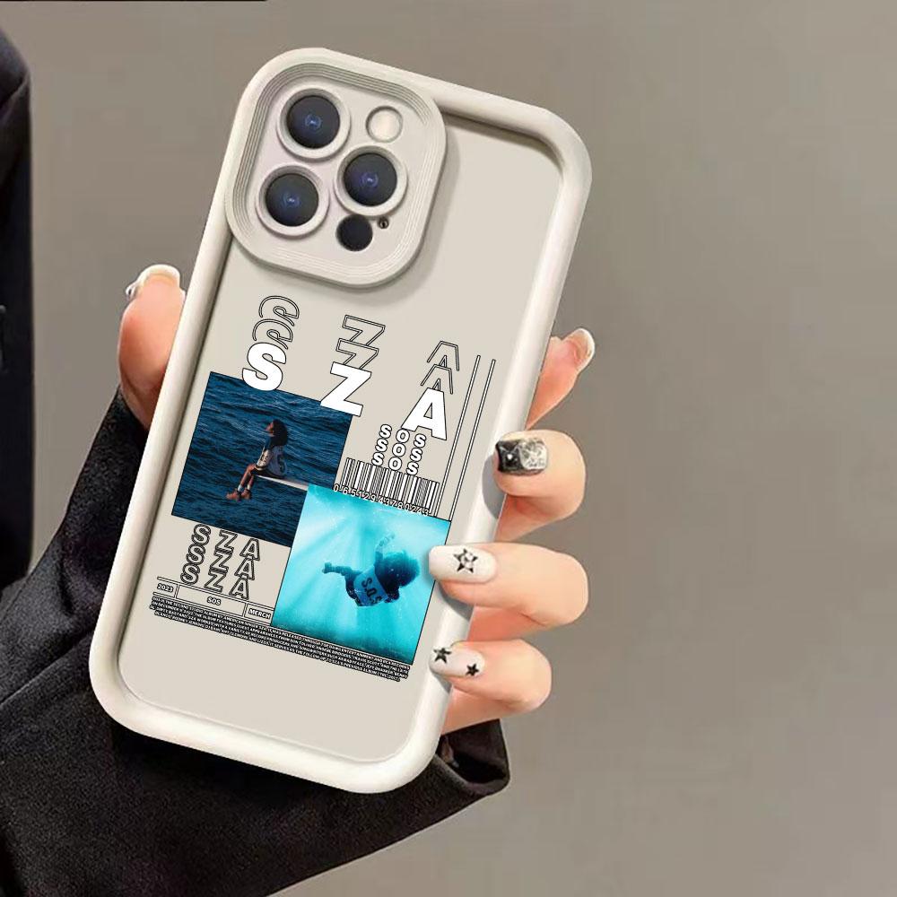 Противоударный чехол из жидкого силикона для Apple iPhone 15 14 13 12 11 Pro Max 7 8 16 X S 14 15ProMax Чехол для телефона Певица SZA SOS Обложка