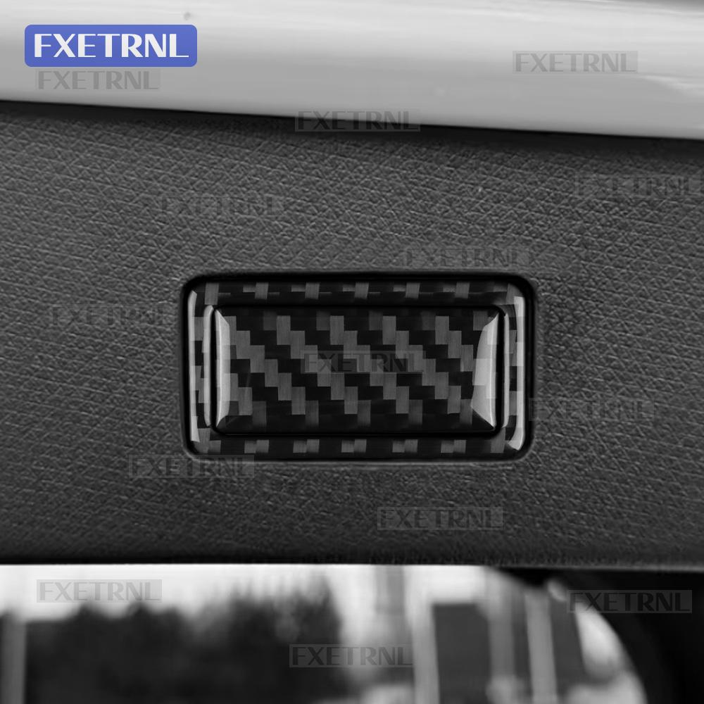 Soft Carbon Fiber Trunk Switch Frame Sticker For Cupra Tavascan 2024 2025 2026 2027 Car Interior Trim Styling Accessory LHD RHD