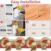 4 PCS Bronze Cupboard Door Pull Knob Vintage Bowknot Drawer Handle Furniture Dresser Knob Single Hole Drawer Knob for Home Decor