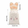 Cute Easter Bunny Ears Bags Burlap Festival Rabbit Candy Bags Carrot Gift Packaging Bags For Easter Party Decoration
