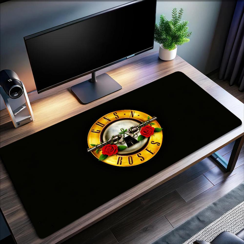 N Rock Коврик для мыши MousePad РОЗЫ Нескользящий Заблокированный край Офисный Студенческий Игровой Утолщенный Полоса Большая Пишущая Жесткая G-GUNS Коврик Подушка
