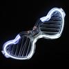 Kids Glow-in-the-Dark Glasses 3 Light Modes Light-Up Frames Battery-powered Heart Shape Cosplay