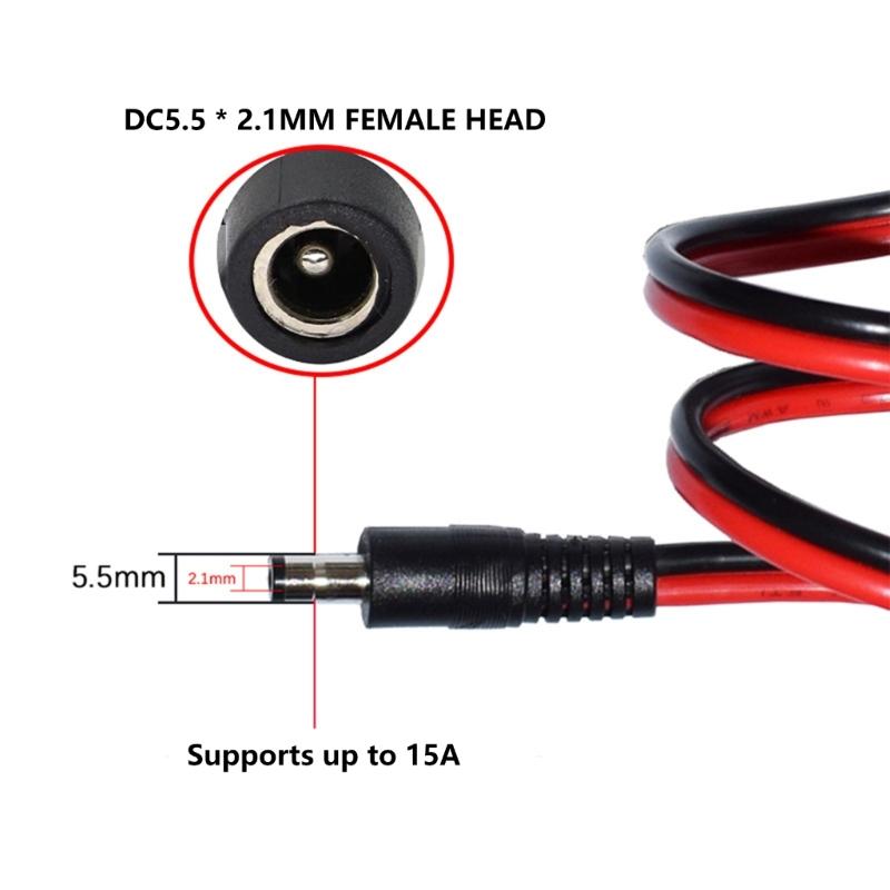 XT60 to DC5.5mmx2.1mm Male Female Power Cord for FPV Monitors and Model Toys Up to 180W