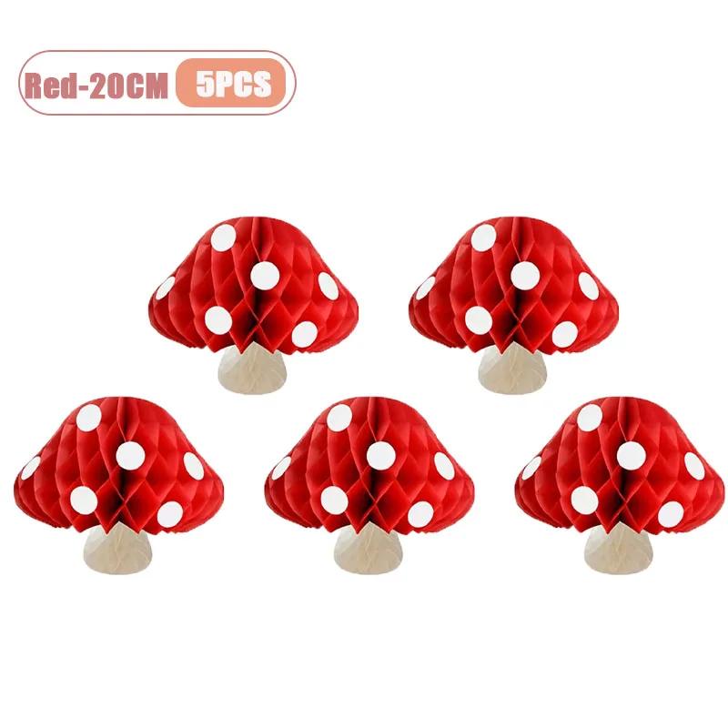 Mushroom Honeycomb Ball Ornament Hangable Decoration For Party Wedding Easter Christmas Home Nursery And Festive Scene Decor