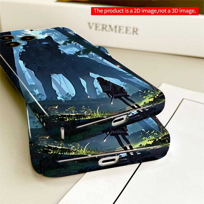 2DFlat Giant Wolf Guardian in Moonlit Forest All inclusive film hard iPhone case, compatible with iPhone 18 Pro Max 17 16 15 14 13 12 11