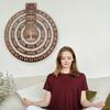 Деревянный вращающийся круглый вечный календарь Луна Дерево Солнце круглый циферблат вечный календарь настенный