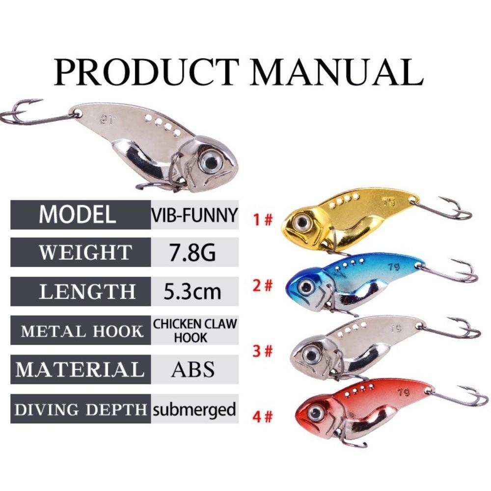 Metal Fishing Lures Wobble Rotating Lures Floating Baits Durable Vibration Bait  Fishing Tackle