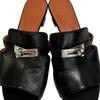 Hermes CM21107022009 Candy Goat Kelly Buckle Heeled Sandals Sandals Black Goat Women Used