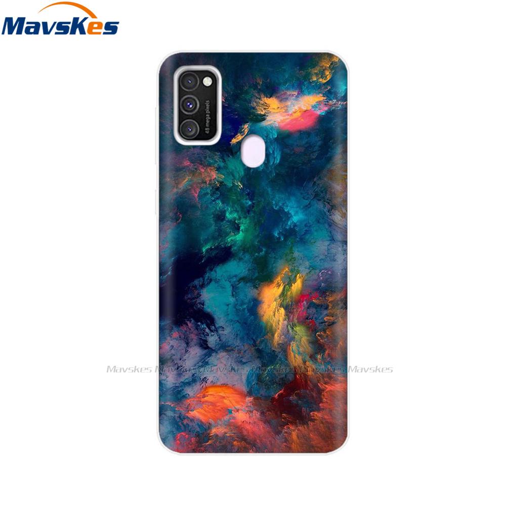 Чехол для Samsung Galaxy M21 Задняя крышка Мягкий силиконовый TPU Чехол для телефона Для Samsung Galaxy M20 M21 M30 M30s M31 Чехол Защитный бампер