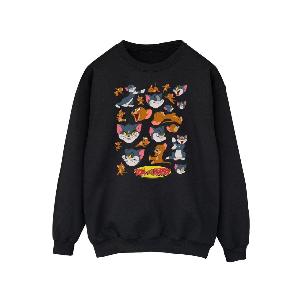 Tom And Jerry Womens/Ladies Many Faces Sweatshirt