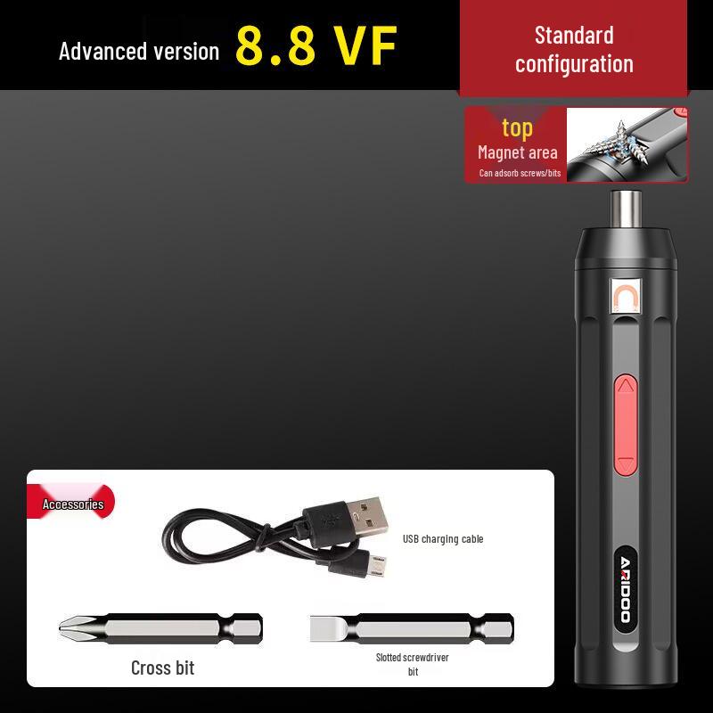 Rechargeable Mini German Electric Screwdriver Set - Handheld Lithium Battery Tool for Small Household Tasks