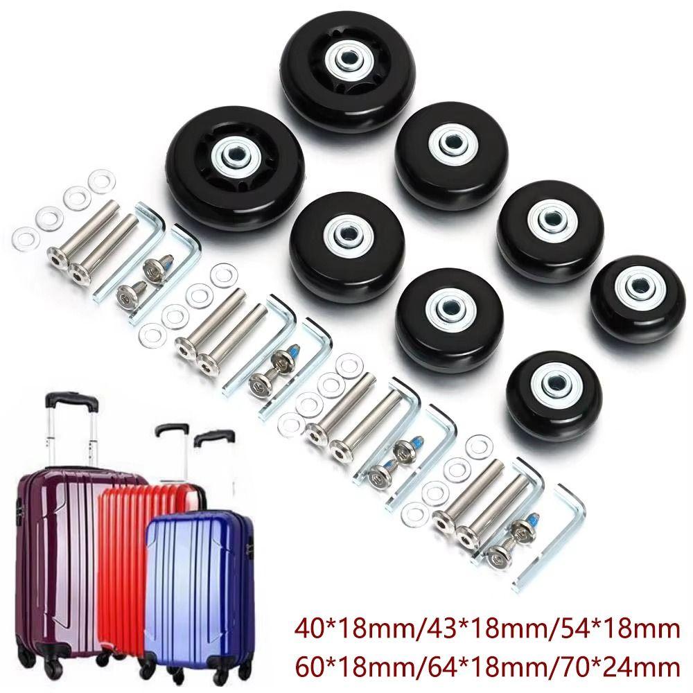 Flexible Travel Luggage Silent Casters 40-70mm Wheel Replacement Set Suitcase Repair Kit  Travel