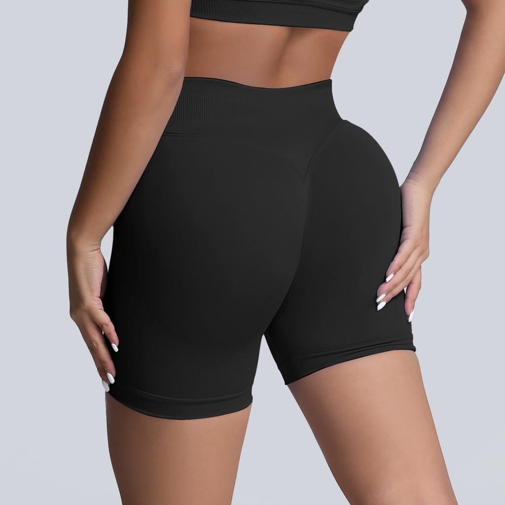 Seamless High Waist Yoga Shorts With Abdominal Compression For Women Fitness And Running