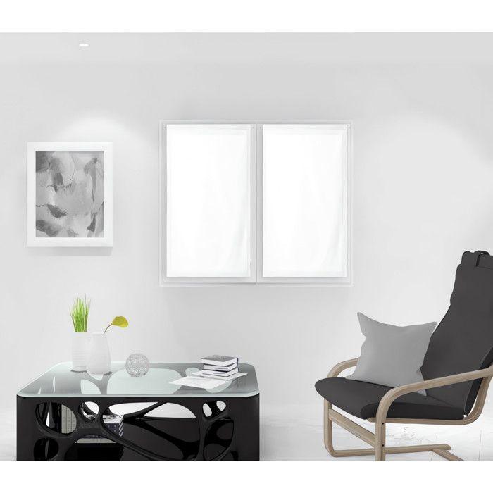 Pair of Cafe Curtains 45x90 Cm DOLLY White, by Soleil d'Ocre