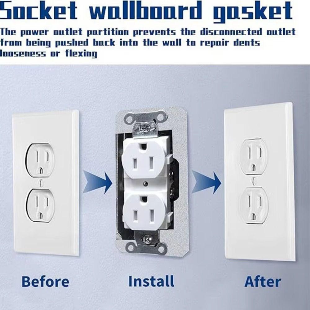 10 шт. безопасные распорки для розеток, прокладки, выравниватель, нержавеющие электрические распорки для розеток, электрик
