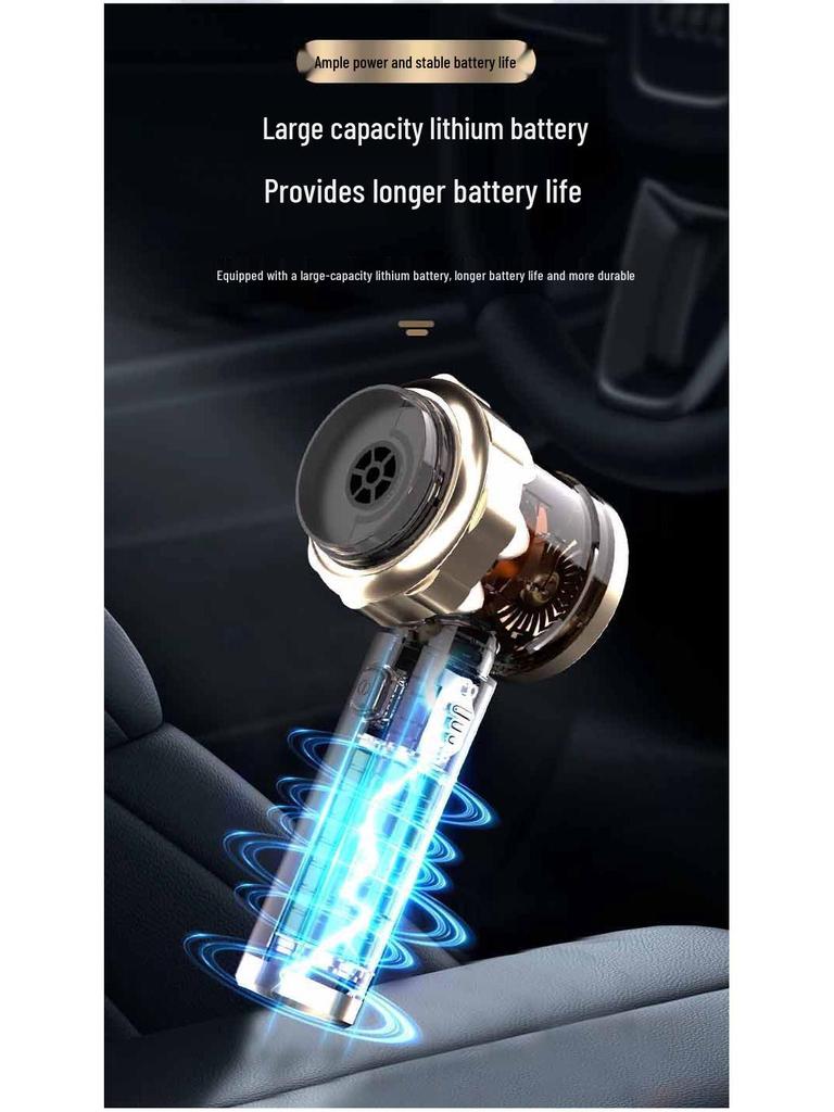 Мощный беспроводной ручной автомобильный пылесос – Сильное всасывание, Перезаряжаемый, для использования в салоне автомобиля и дома
