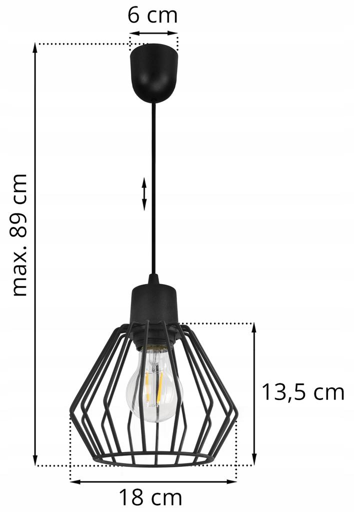 Hanging Lamp, Ceiling Chandelier, Wire Shade, Led