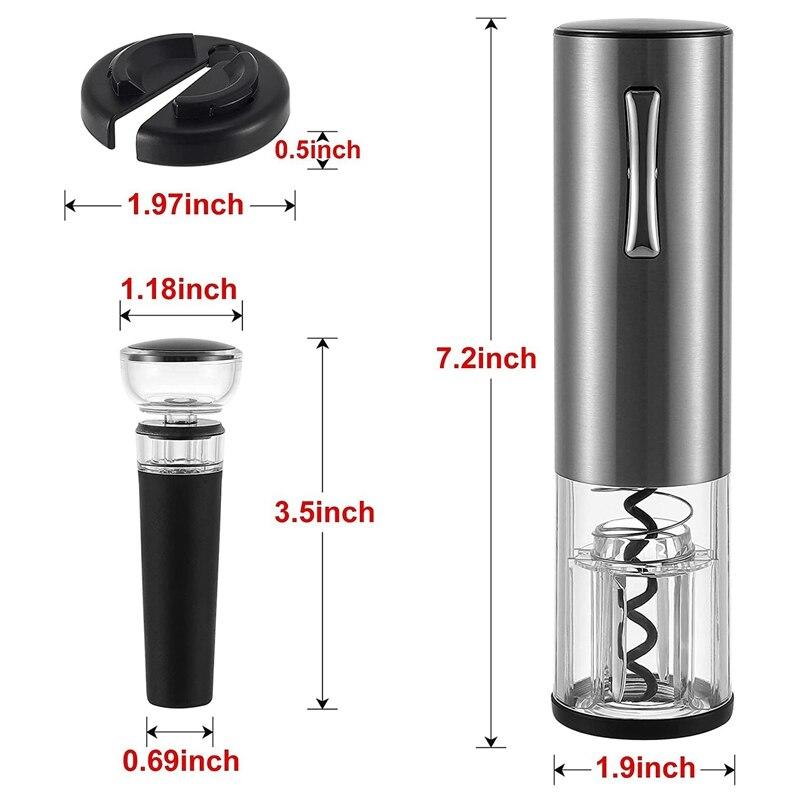 Electric Wine Opener Set Automatic Wine Bottle Set Battery Cork Screw Cork Opener Battery USB Charging Cable For Wine Lover | Openers