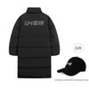 Li-Ning Sport Fashion Series Solid Color Stand Collar Loose Fit Drop Shoulder Warm Windproof Long Thick Zipper Down Jacket Men Outerwear AYMU273-1