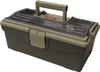 Ящик для рыболовных снастей Osaka Fishing Gear Темно-оливковый TBM1101DOT Коробка для хранения Компактный ящик для снастей (ОГК) (2 уровня) Двухцветная [Двухъярусная коробка]