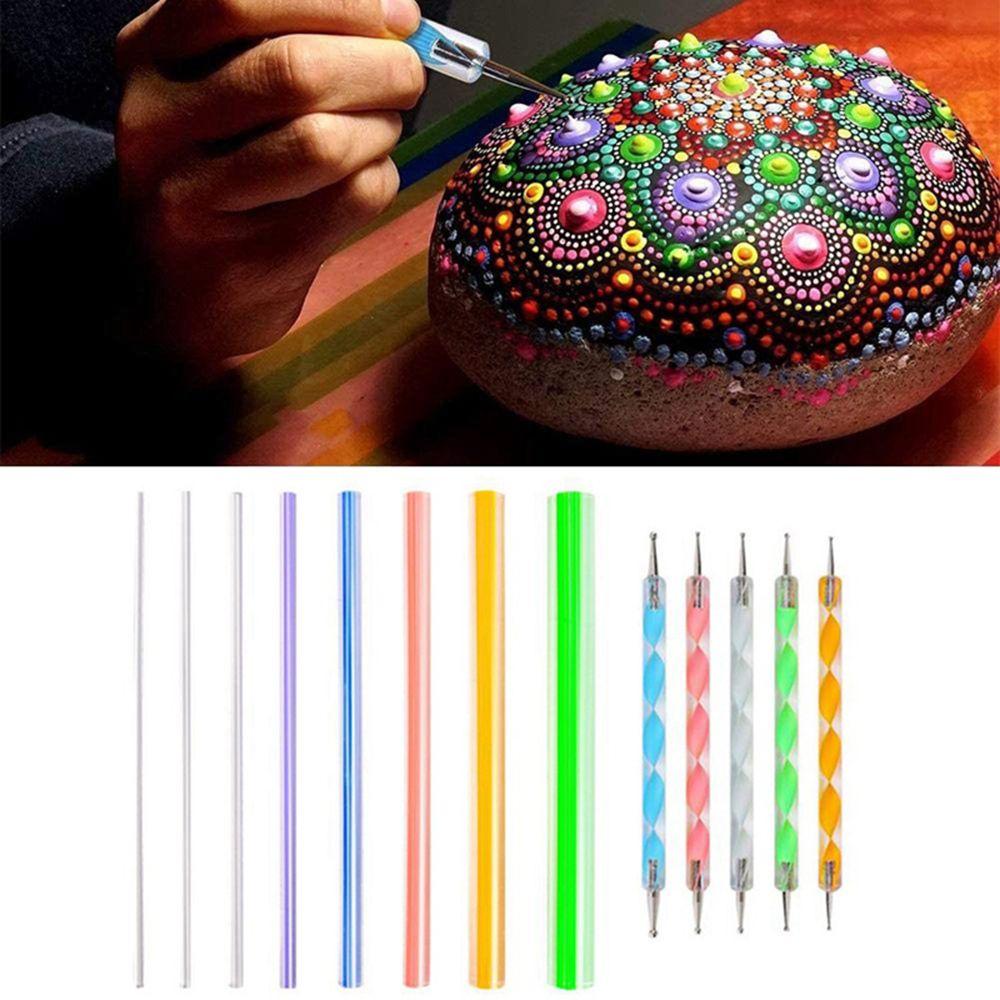13Pcs/set DIY Pottery Sculpture Point Drill Pen Ceramic Tool Clay Mandala Dotting Tool