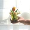 Искусственные тюльпаны Декор из искусственных цветов, Искусственные растения тюльпаны в горшках для офиса, Декор для вечеринки Наборы искусственных цветов с горшками