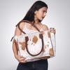 Cowhide Tote Handbag  Genuine Hair-on Leather Western Women's Bag  Large Shoulder Purse Gift for Her