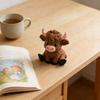 Мини-фигурка милой шотландской коровы, 3D-печать, мультяшная статуэтка сидящего бычка, коллекционный животный орнамент для декора дома, офиса, стола, полки