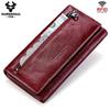 Brand Genuine Leather Ladies Wallet RFID Large Capacity Long Mobile Phone Bag Clutch Bag Designer Wallet Slim Wallets