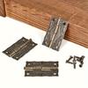 100pcs (20 Hinges And 80 Screws) Antique Bronze Hinges for Cabinet Doors And Drawer Decoration, Vintage Hinges for Jewelry Boxes, Furniture Hardware.