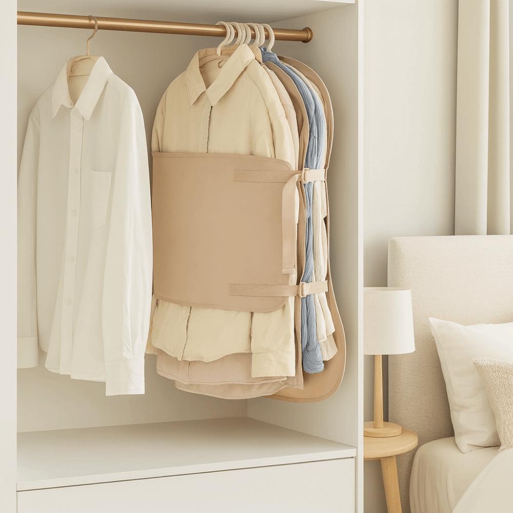 Large Capacity Clothing Compression Board Foldable Clothes Dust Cover Garment Bag Cover  For Home