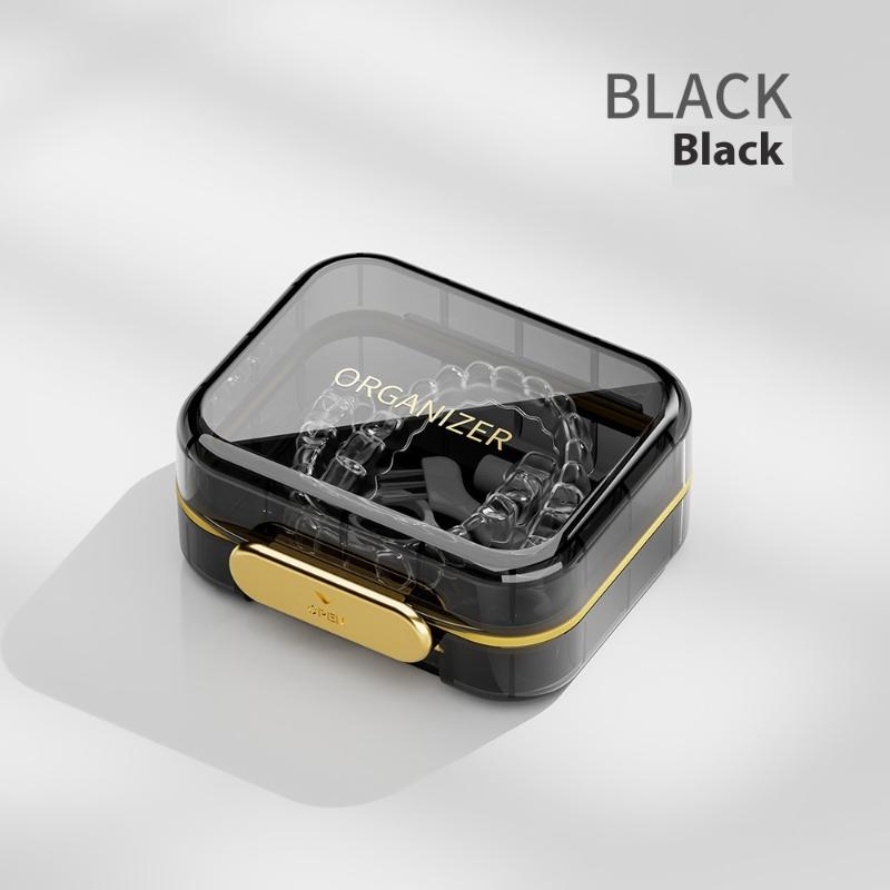Lockable Waterproof Moisture Proof Dental Aligner Case Portable Denture Braces Storage Organizer