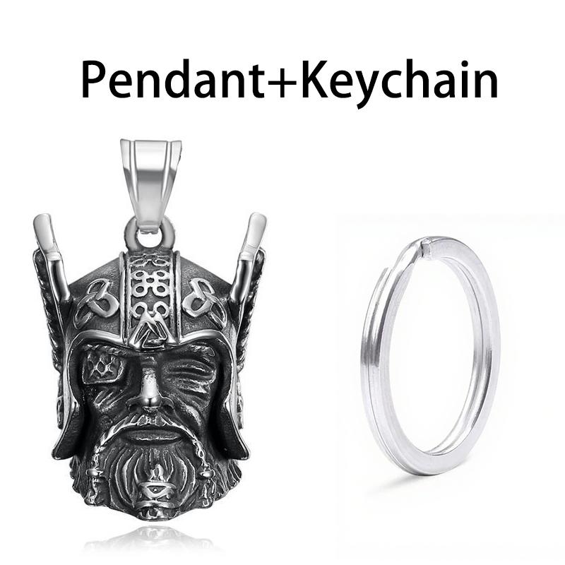 Vintage Stainless Steel Luck Bell Pendant Charm Riding Amulet Necklaces For Men Fashion Motorcycle Hip Hop Rock Party Jewelry