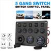 12V/24V Inline Fuse Box Dual USB Socket ON-OFF Toggle For Car LED Voltmeter Power Outlet  Camper
